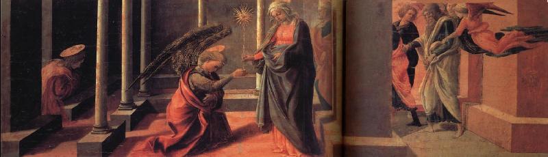 Fra Filippo Lippi Annunciation of the Death of the Virgin and Arrival of the Apostle Sweden oil painting art